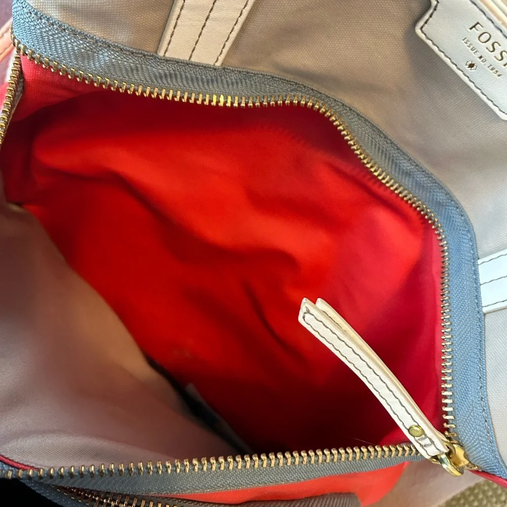 Fossil orange bag one shoulder cross book bag